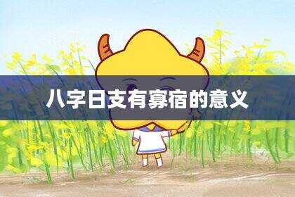 八字日支有寡宿的意义