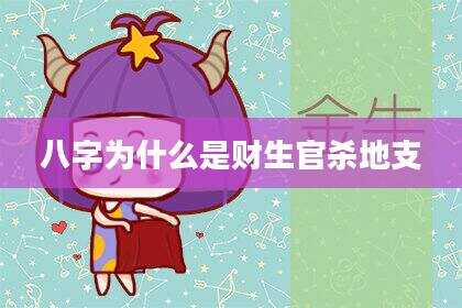 八字为什么是财生官杀地支