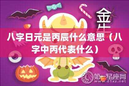 八字日元是丙辰什么意思（八字中丙代表什么）