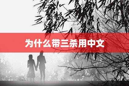 为什么带三杀用中文