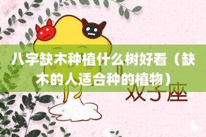 八字缺木种植什么树好看（缺木的人适合种的植物）