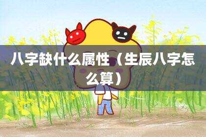 八字缺什么属性（生辰八字怎么算）