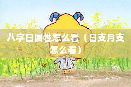 八字日属性怎么看（日支月支怎么看）