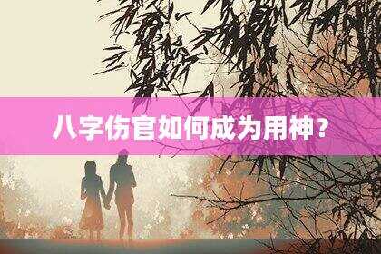 八字伤官如何成为用神？