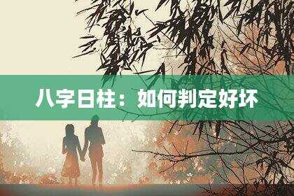 八字日柱：如何判定好坏