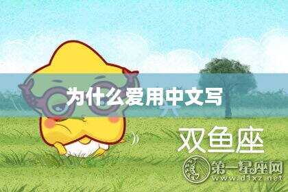 为什么爱用中文写
