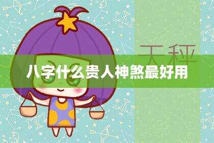 八字什么贵人神煞最好用
