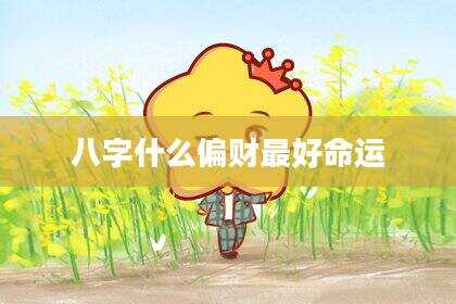 八字什么偏财最好命运