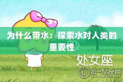 为什么带水：探索水对人类的重要性