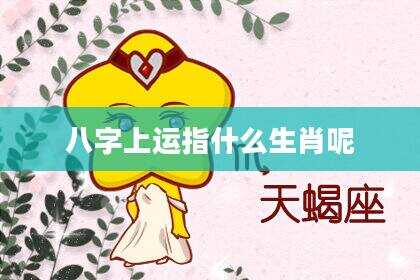 八字上运指什么生肖呢