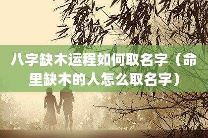 八字缺木运程如何取名字（命里缺木的人怎么取名字）