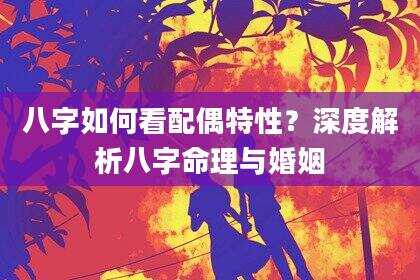 八字如何看配偶特性？深度解析八字命理与婚姻