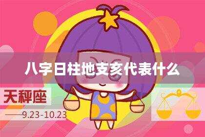 八字日柱地支亥代表什么