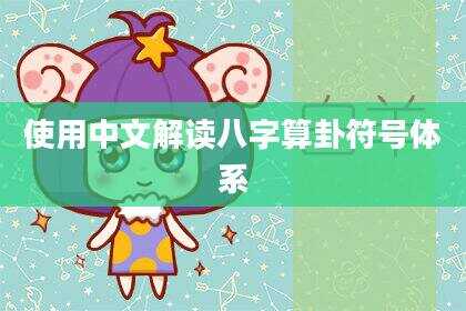 使用中文解读八字算卦符号体系