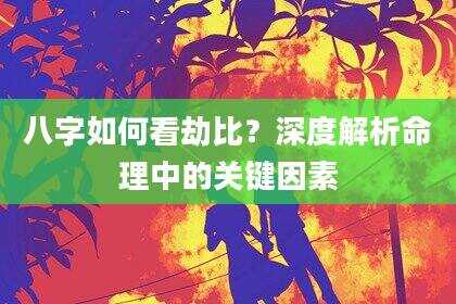 八字如何看劫比？深度解析命理中的关键因素