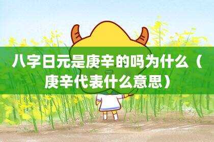 八字日元是庚辛的吗为什么（庚辛代表什么意思）
