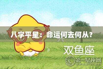 八字平星：命运何去何从？