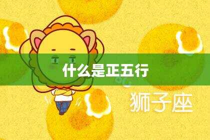 什么是正五行