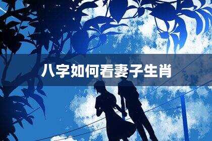 八字如何看妻子生肖