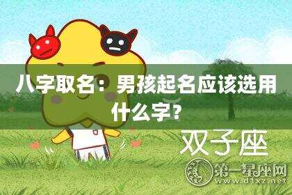 八字取名：男孩起名应该选用什么字？
