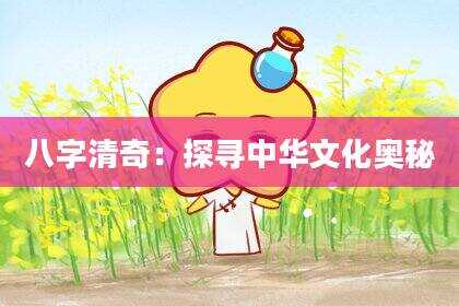 八字清奇：探寻中华文化奥秘