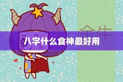 八字什么食神最好用