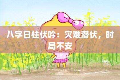 八字日柱伏吟：灾难潜伏，时局不安