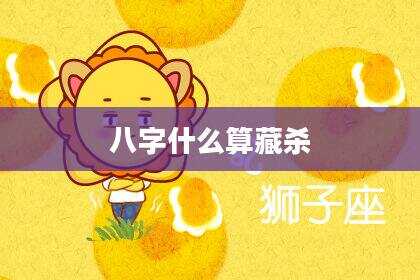 八字什么算藏杀