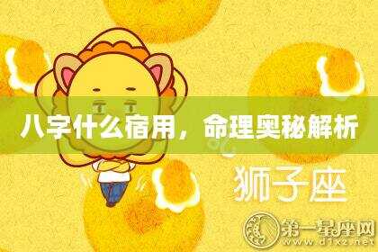 八字什么宿用，命理奥秘解析