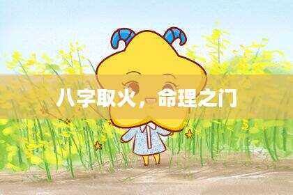 八字取火，命理之门