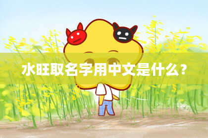 水旺取名字用中文是什么？