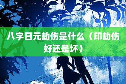 八字日元劫伤是什么（印劫伤好还是坏）