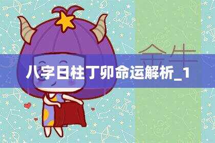 八字日柱丁卯命运解析_1