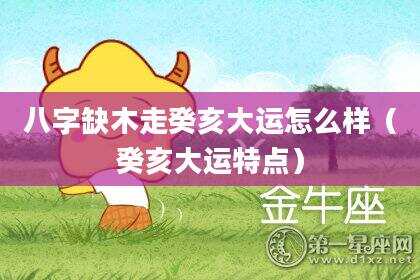 八字缺木走癸亥大运怎么样（癸亥大运特点）