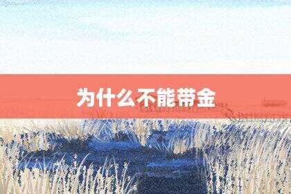 为什么不能带金