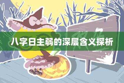 八字日主弱的深层含义探析