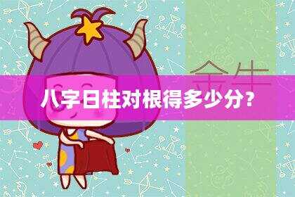 八字日柱对根得多少分？