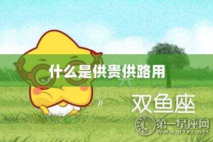 什么是供贵供路用