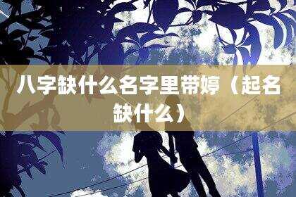 八字缺什么名字里带婷（起名缺什么）
