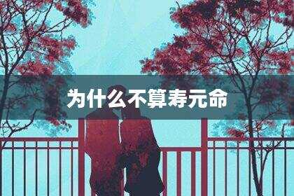 为什么不算寿元命