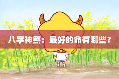 八字神煞：最好的命有哪些？