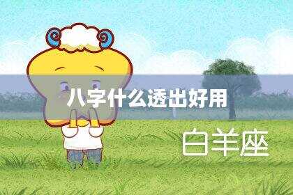 八字什么透出好用