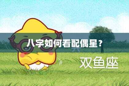 八字如何看配偶星？