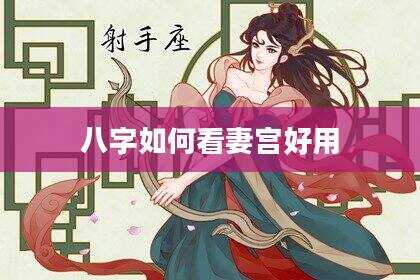 八字如何看妻宫好用