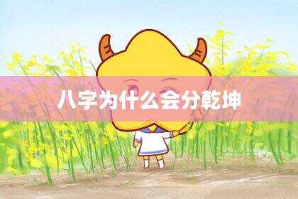 八字为什么会分乾坤