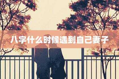 八字什么时候遇到自己妻子