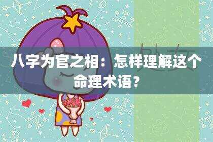 八字为官之相：怎样理解这个命理术语？