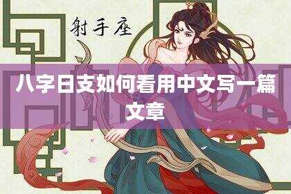 八字日支如何看用中文写一篇文章