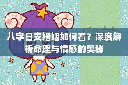 八字日支婚姻如何看？深度解析命理与情感的奥秘
