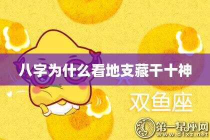 八字为什么看地支藏干十神